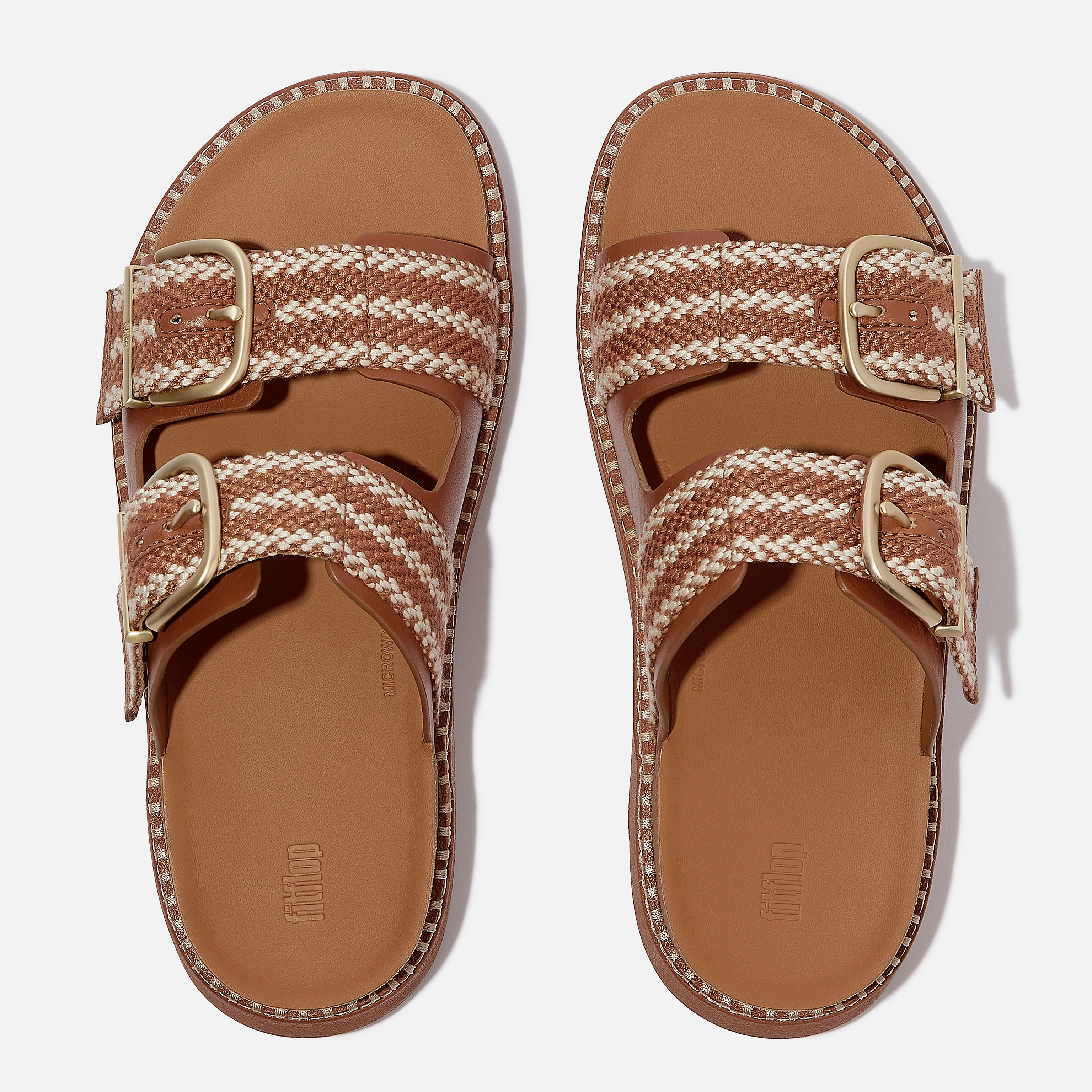 GEN-FF Buckle V-Weave Two-Bar Slides | FitFlop (UK)