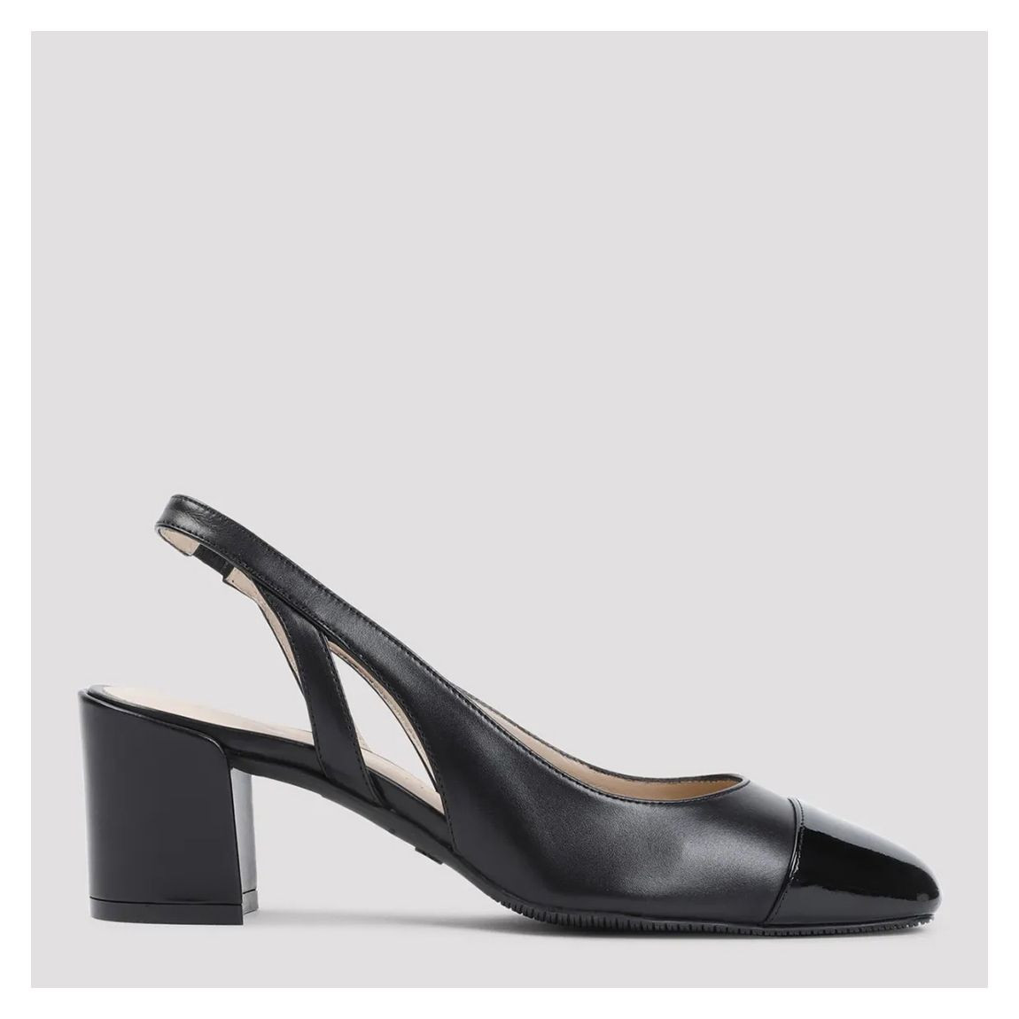 Stuart Weitzman Black Sleek 50 Slingback Heeled Shoe - BrandAlley | BrandAlley
