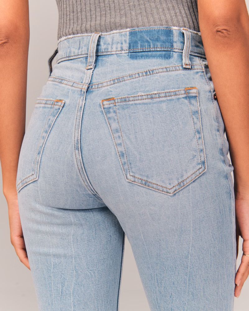 Ultra High Rise Ankle Straight Jeans | Abercrombie & Fitch (US)