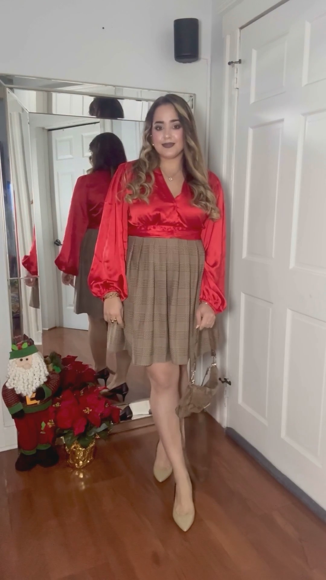 Red & beige holiday outfit. I really love a good pop of red. Let me know your thoughts in the comments.❤️

#LTKHoliday #LTKStyleTip #LTKGiftGuide