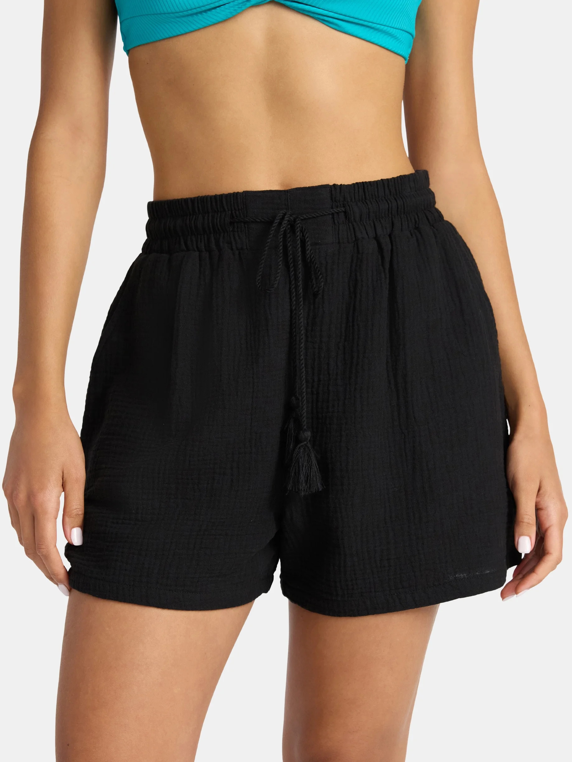Time and Tru Women's and Women's Plus Woven Short Coverup, Sizes XS - 3X | Walmart (US)