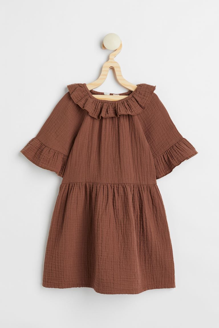 Flounced Double-weave Dress | H&M (US)