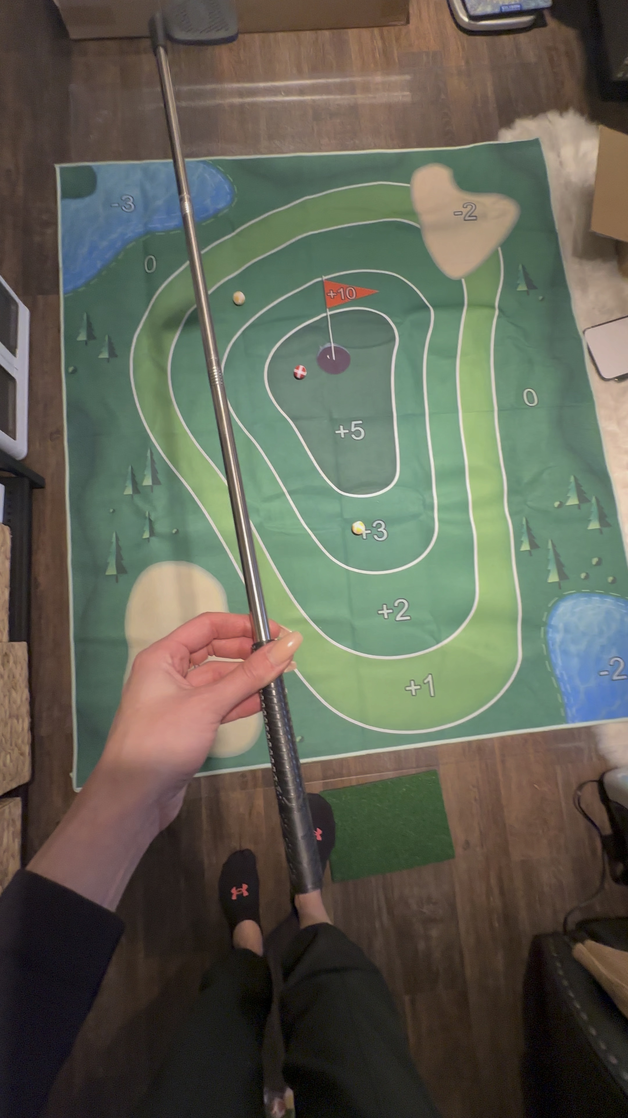 SJEhome Golf Chipping Game Mat, Battle Royale Golf Games Set for Adults Kids Family, Indoor Outdoor Golf Practice Mat, Sticky Golf Mat Backyard Office Play Equipment Golf Games

#LTKfindsunder50 #LTKGiftGuide #LTKVideo