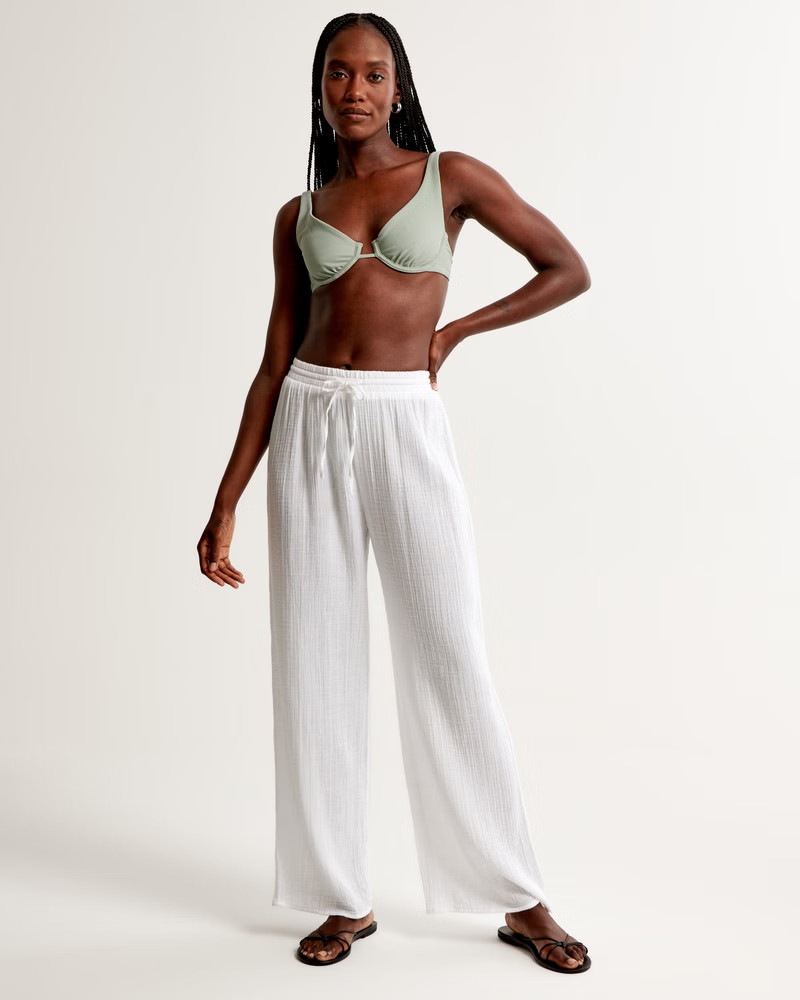 Women's Gauzy Beach Coverup Pant | Women's Swimwear | Abercrombie.com | Abercrombie & Fitch (US)