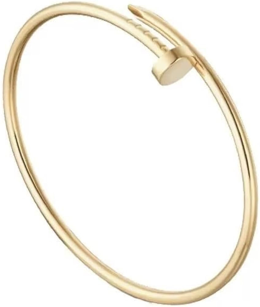 Nail Cuff Bracelet for Women & Men Elegant CZ-Studded Open Design, Stylish Gold Jewelry Gift for ... | Amazon (US)