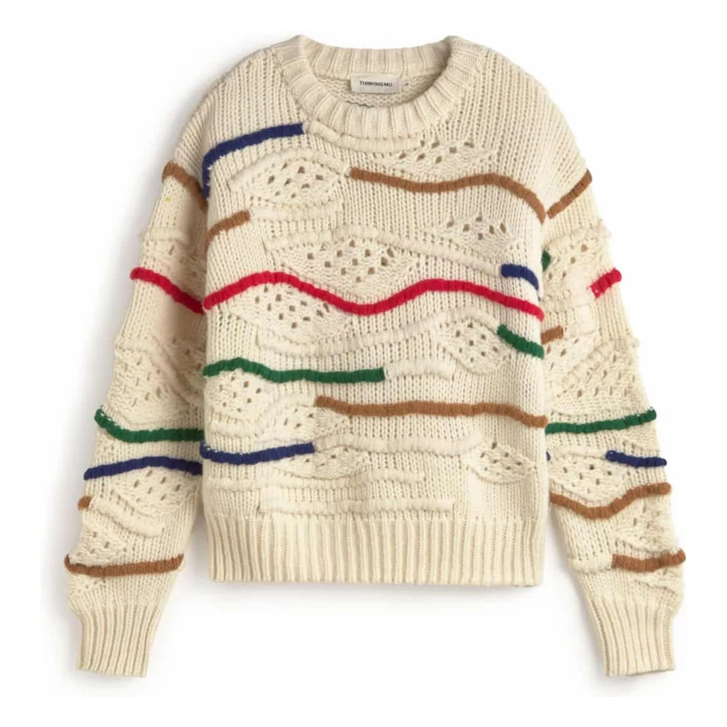 Macrame Candela Wool Sweater | Ecru | Smallable