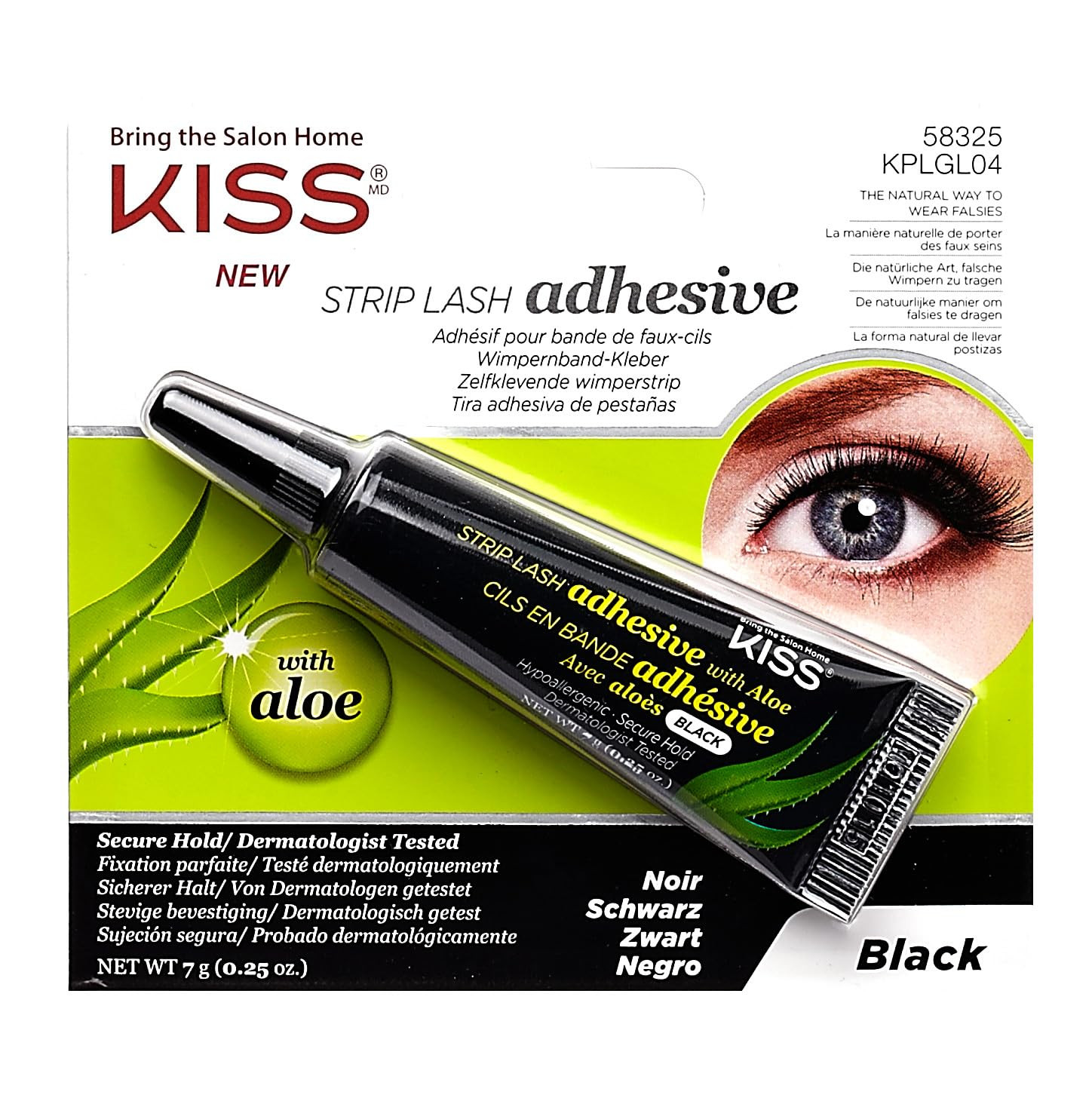 KISS Black Strip Lash Adhesive with Aloe, Dermatologist Tested, Formaldehyde Free, Non-Irritant, ... | Amazon (US)