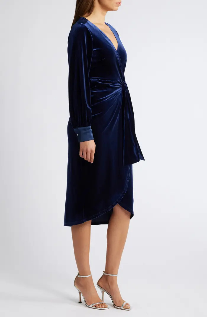 Sam Edelman Stretch Velvet Wrap Dress | Nordstromrack | Nordstrom Rack