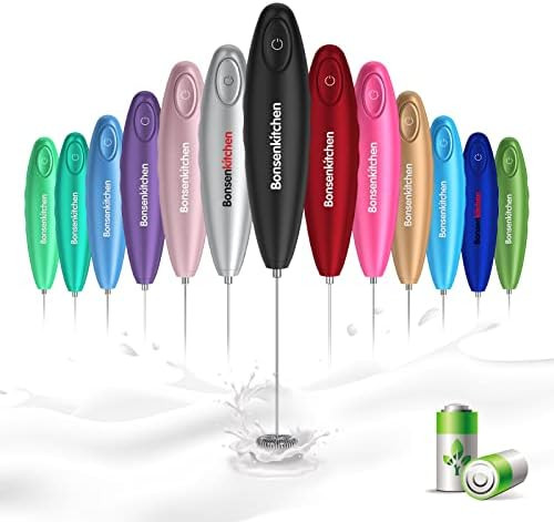 Bonsenkitchen Handheld Milk Frother, Electric Hand Foamer Blender for Drink Mixer, Perfect for Bu... | Amazon (US)