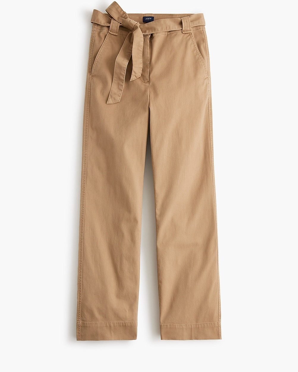 Twill wide-leg tie-waist chino pant | J.Crew Factory