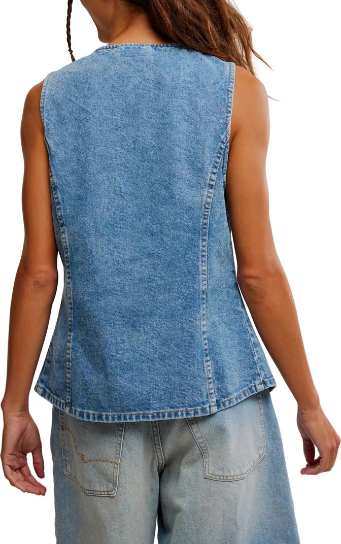 Free People Aimee Denim Vest | Nordstrom | Nordstrom