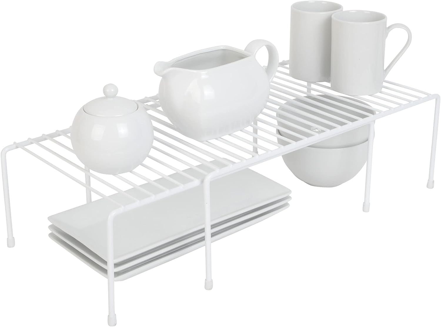 Smart Design Kitchen Storage Expandable Shelf Rack w/ Scratch Resistant Feet - Steel - Rust Resis... | Amazon (US)
