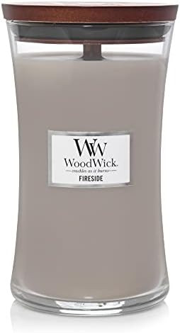 WoodWick Candle Fireside Large Jar, Gray | Amazon (US)