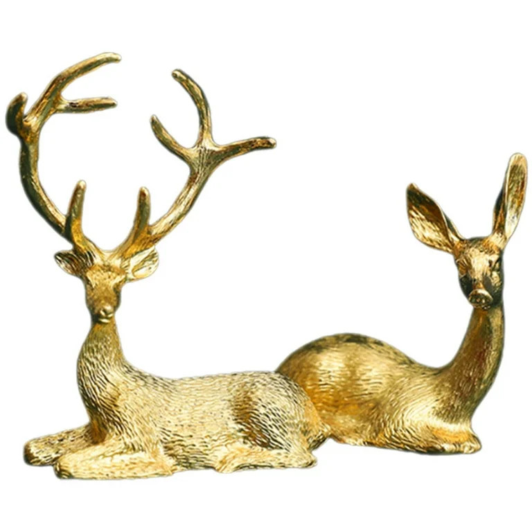 2 Pcs Christmas Decor Table Decorations Reindeer Centerpiece Living Room Candle Holder Home | Walmart (US)