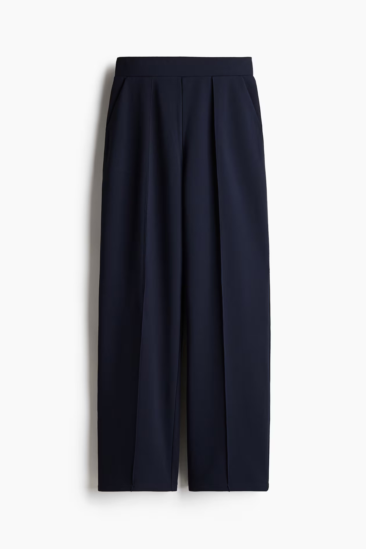 High-waisted tailored trousers - Navy blue - Ladies | H&M GB | H&M (UK, MY, IN, SG, PH, TW, HK)