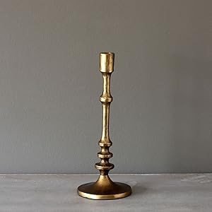 Park Hill Collection EAB00575 Cast Aluminum Classic Candle Stick Holder, Gold, Metal (Medium) | Amazon (US)