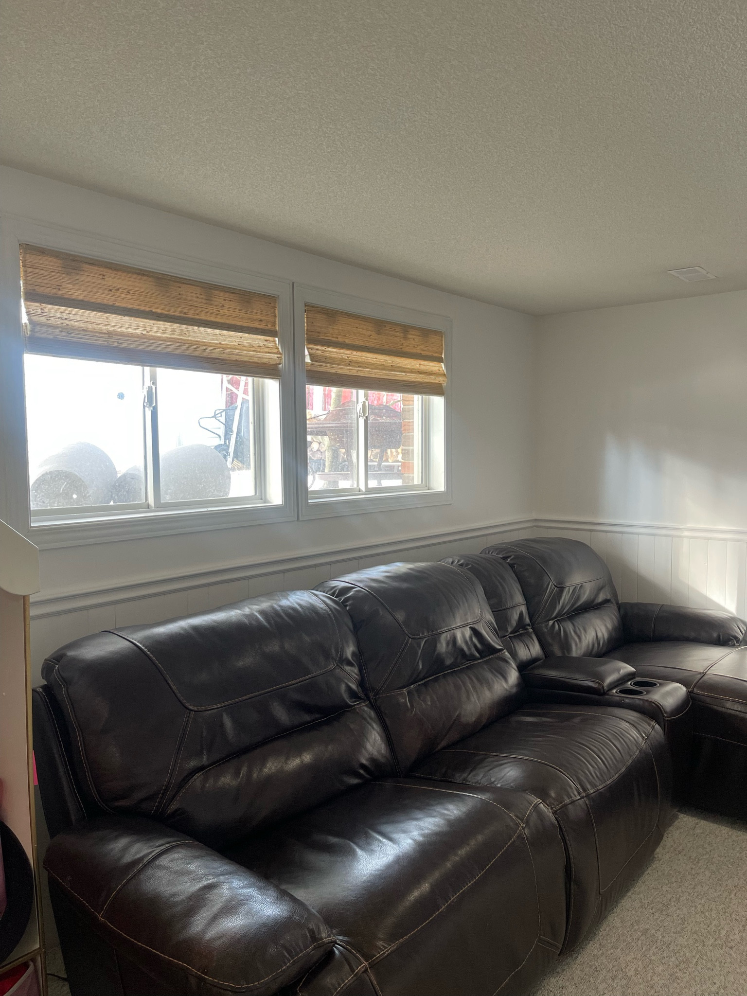 The way these custom bamboo shades added warmth, texture and coziness to our basement though 😍

DISCOUNT CODE: briannewalter

Details:
Natural Ramie Woven Banboo shade / Beige LN36
Inside Mount
Lining: Privacy, Shading Rate 50%, Beige White
No edge binding

Twopages custom curtains, custom bamboo shades, Roman shades, basement makeover, bright and airy basement, neutral home, custom bamboo shades, beige, white


#LTKHome #LTKOver40 #LTKSaleAlert