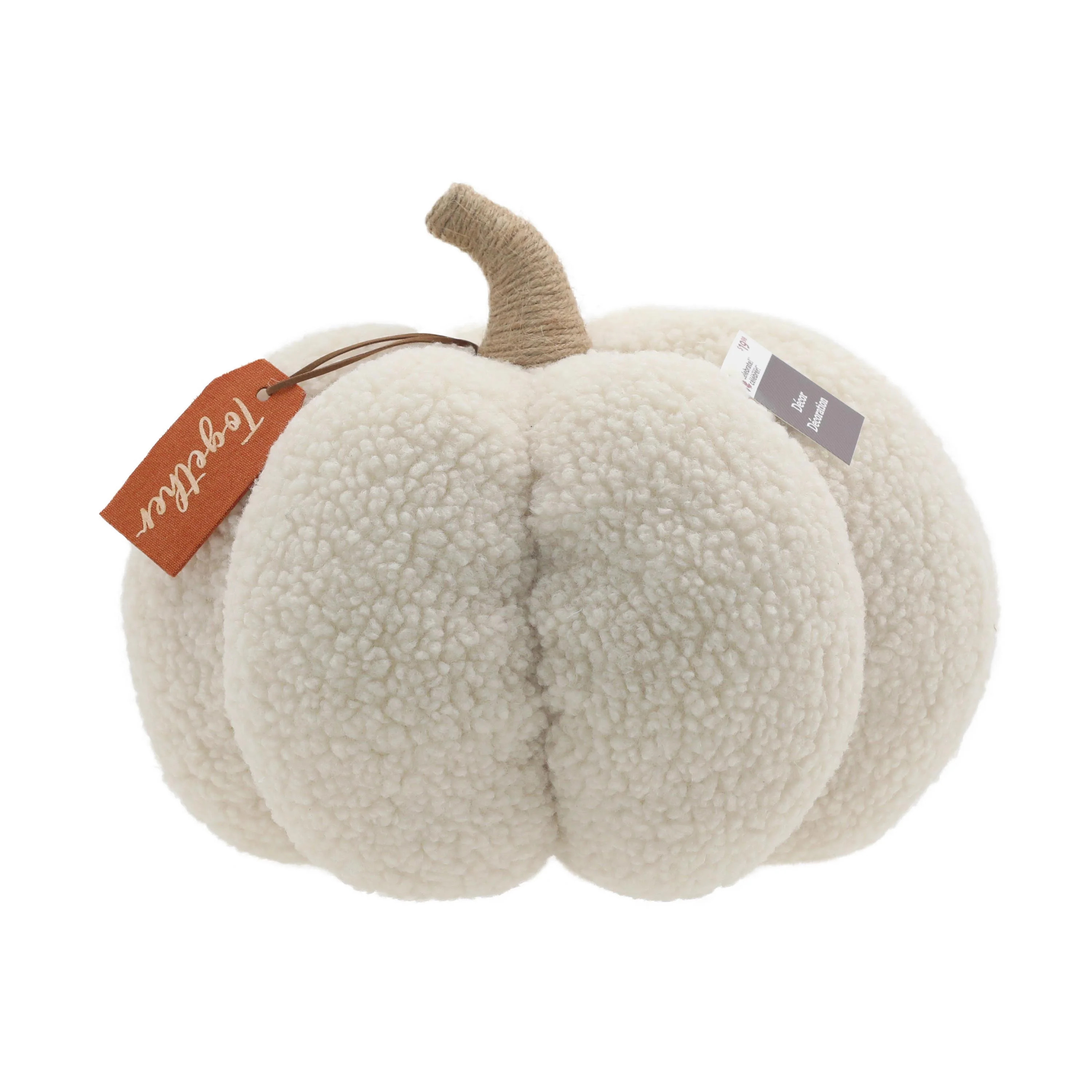 Way To Celebrate 12 Inches Cream Plush Pumpkin Décor for Fall or Halloween, Way To Celebrate 12 ... | Walmart (CA)