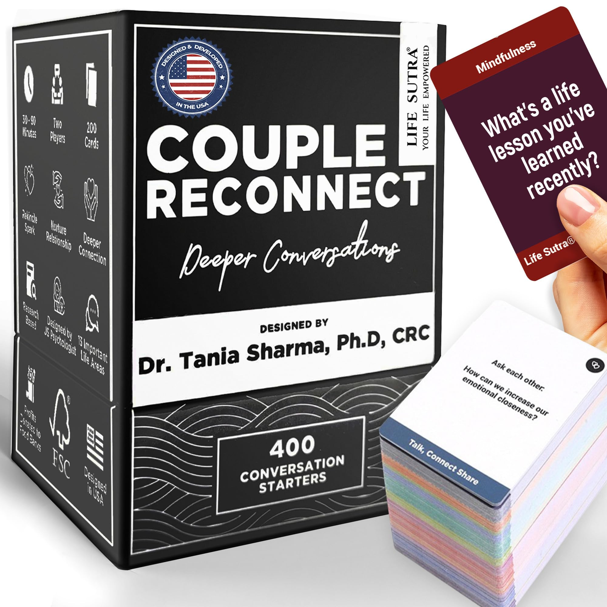 Life Sutra Couple Reconnect Card Game – 400 Conversation Cards to Build Trust, Deepen Bond & St... | Amazon (US)