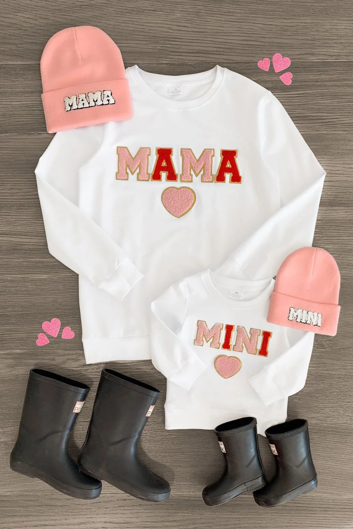 Mom & Me - "Mama & Mini" White Chenille Patch Top | Sparkle In Pink