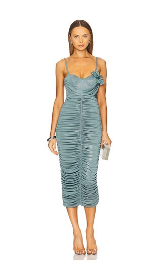 Dune Flower Midi Dress in Blue | Revolve Clothing (Global)