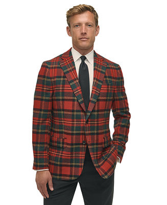 Brooks Brothers Men's Classic-Fit Wool-Blend Plaid Sport Coat | Macy's