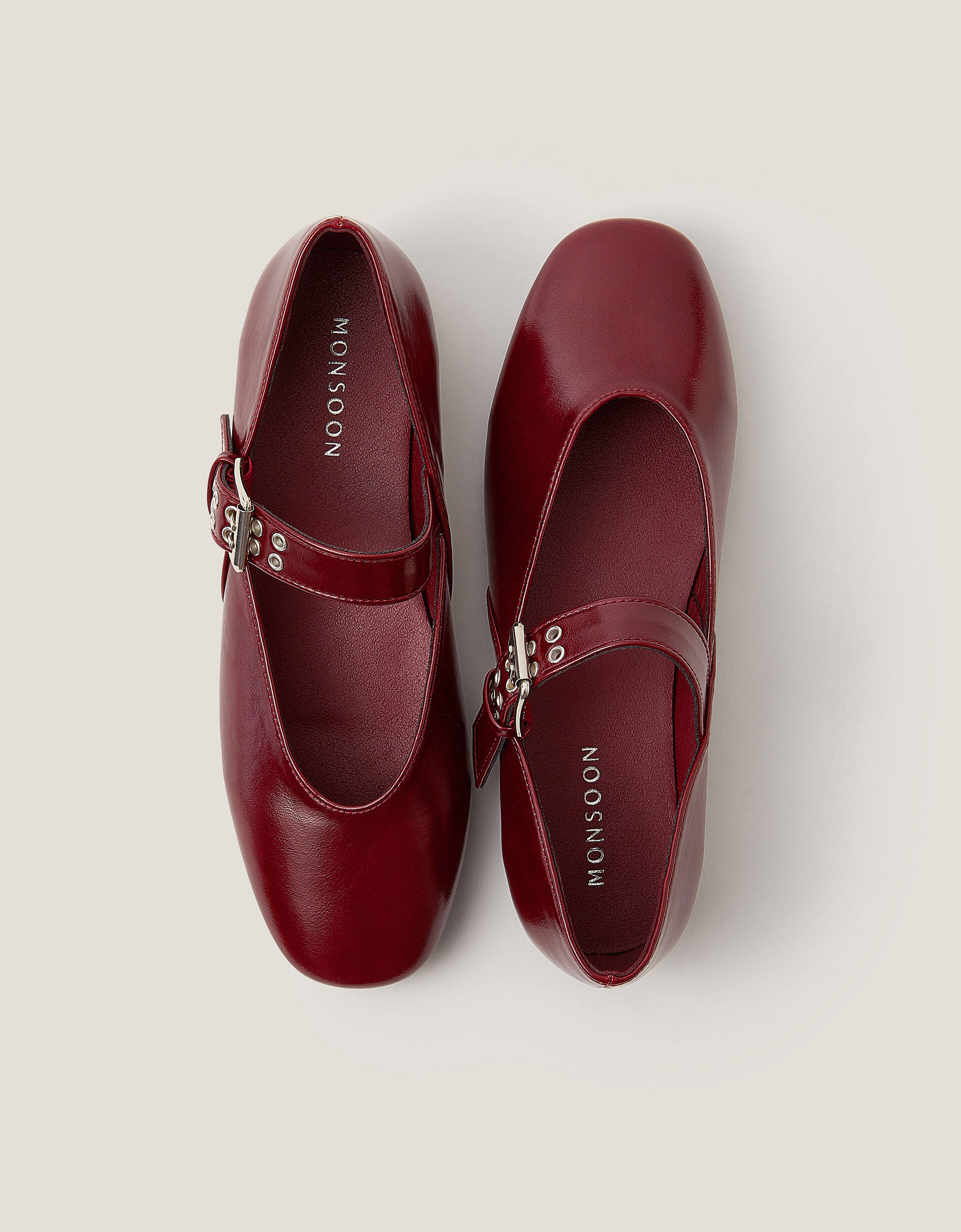 Effie Patent Ballet Flats Red | Monsoon (UK)