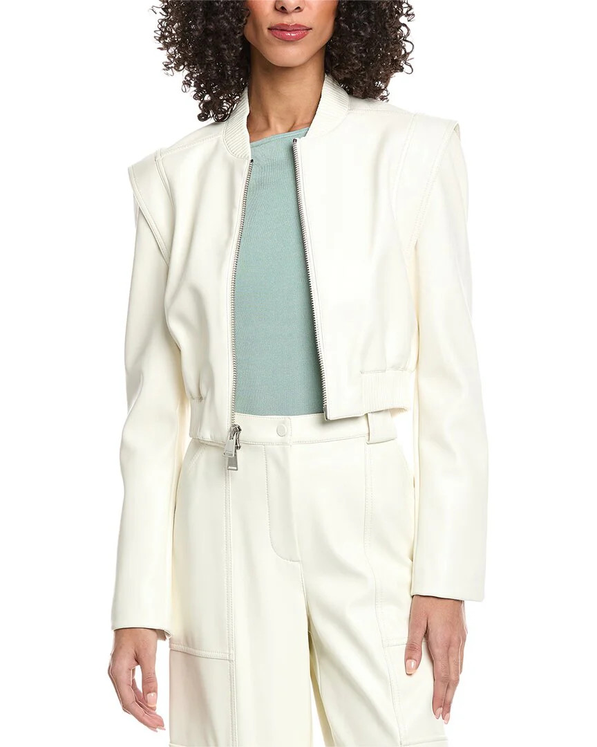 SIMKHAI Doreen Vegan Leather Bomber Jacket | Shop Simon