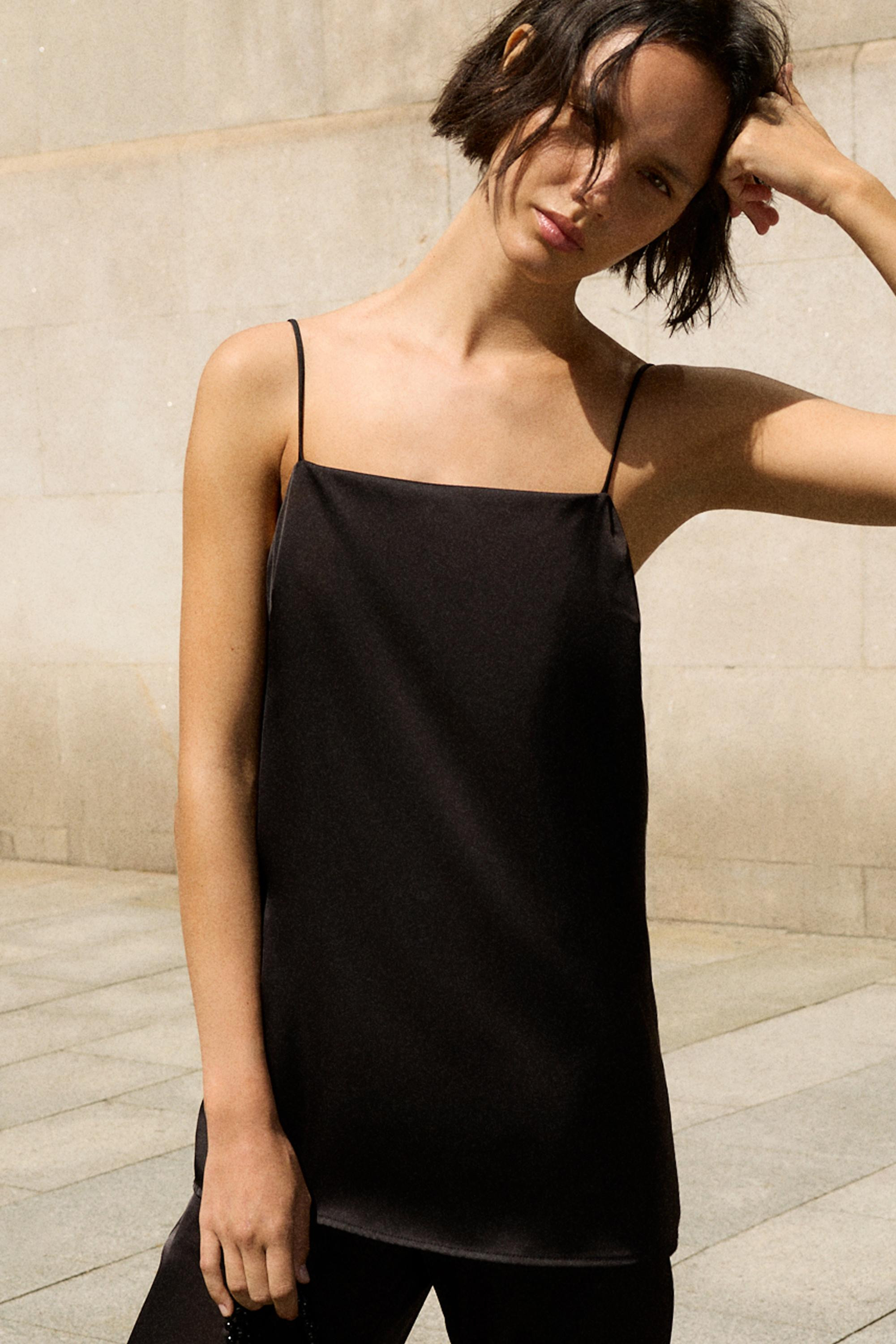 Satin strappy top | Pull&Bear United Kingdom | PULL and BEAR UK