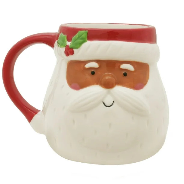 Holiday Time Santa Mug, 12 fl oz, Stoneware Ceramic - Walmart.com | Walmart (US)