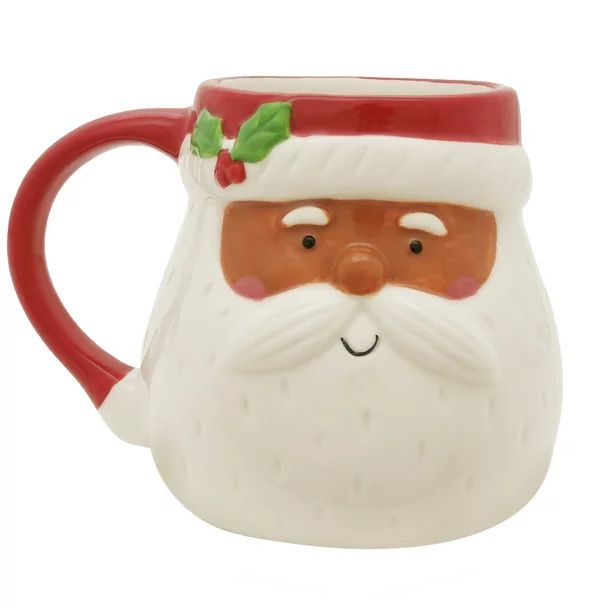 Holiday Time Santa Mug, 12 fl oz, Stoneware Ceramic - Walmart.com | Walmart (US)