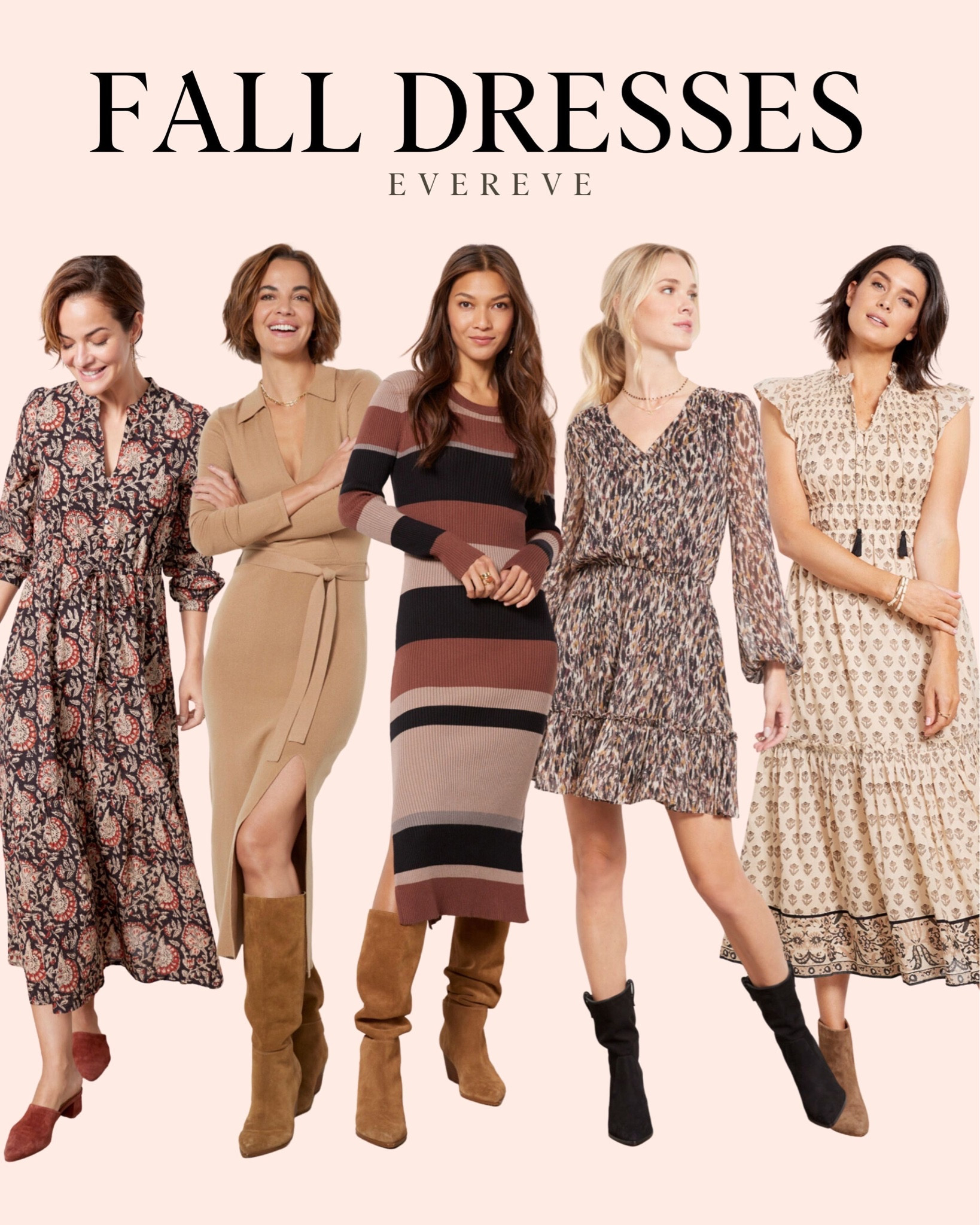 Fall dress finds from Evereve. I love all the black and brown this season! 

#LTKstyletip #LTKbeauty #LTKworkwear