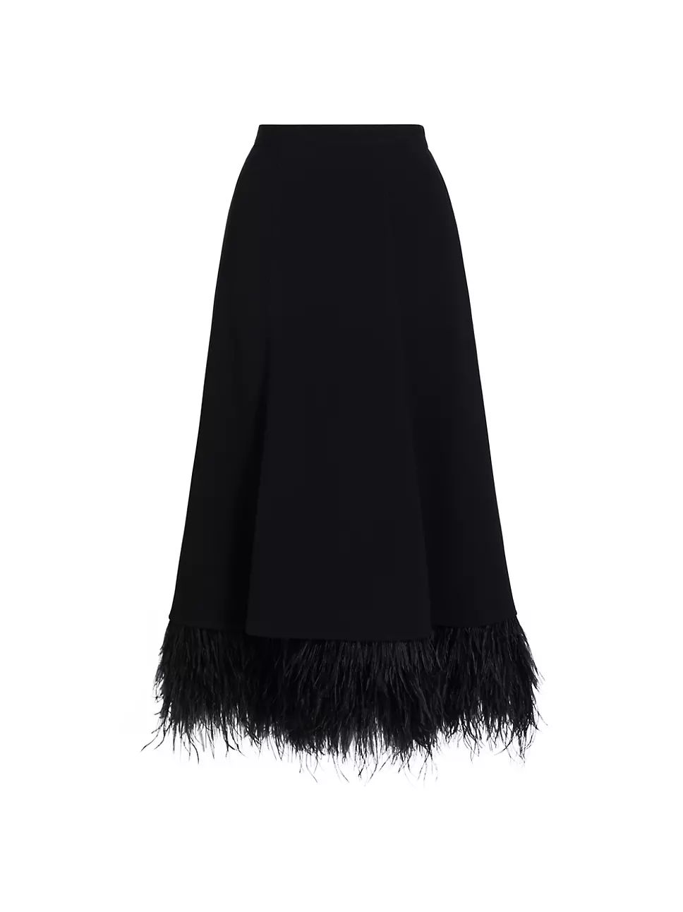 Ryleigh Feather-Embellished Midi-Skirt | Saks Fifth Avenue