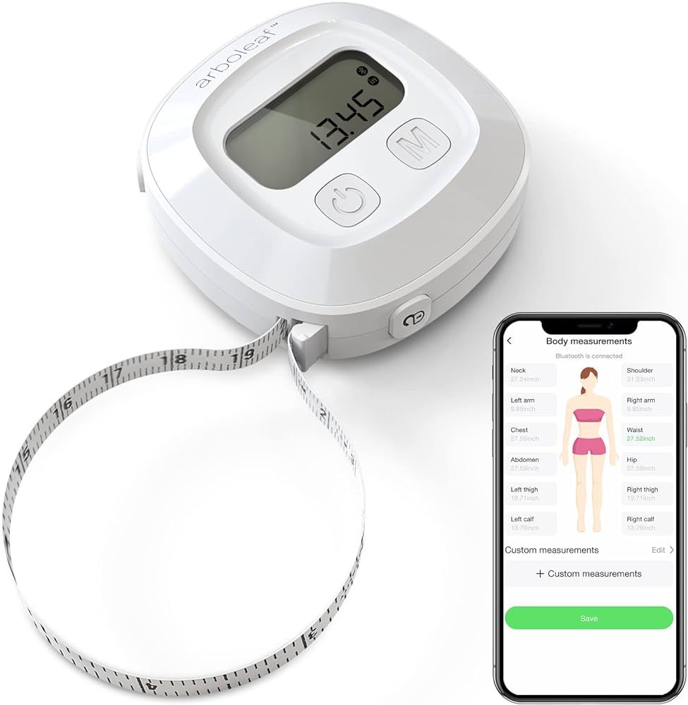 arboleaf Smart Tape Measure Body with App, Bluetooth Measuring Tape for Body Measurements, Lockin... | Amazon (US)
