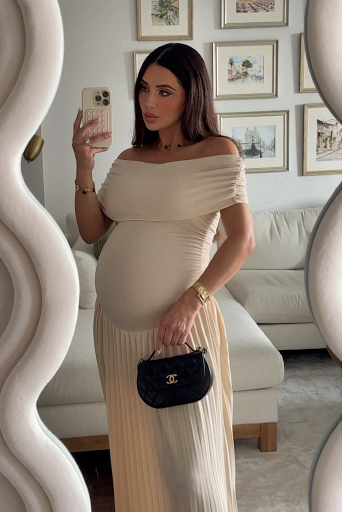 date night outfit- this dress is not maternity but super stretchy and perfect to style the baby bump! I’m wearing size XS… linked below xx

#LTKBump #LTKStyleTip