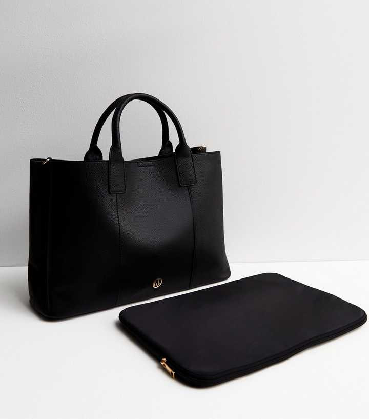 Black Leather-Look Laptop Tote Bag
						
						Add to Saved Items
						Remove from Saved Items | New Look (UK)