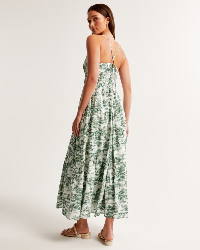 Flowy Tiered Maxi Dress | Abercrombie & Fitch (US)