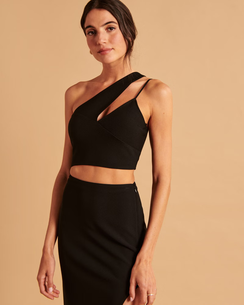 Asymmetrical One-Shoulder Set Top | Abercrombie & Fitch (US)