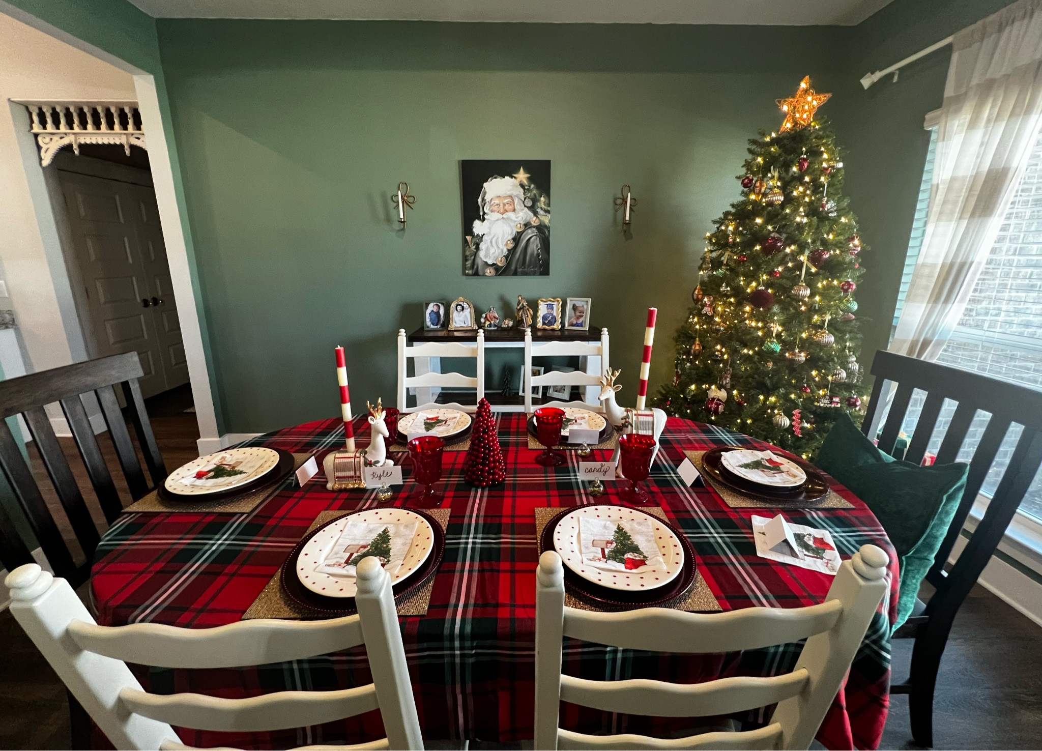 Christmas Holiday table setting Christmas dishes, dining table
For the holidays 
King of Christmas pre lit tree! 


#LTKhome #LTKCyberWeek #LTKHoliday