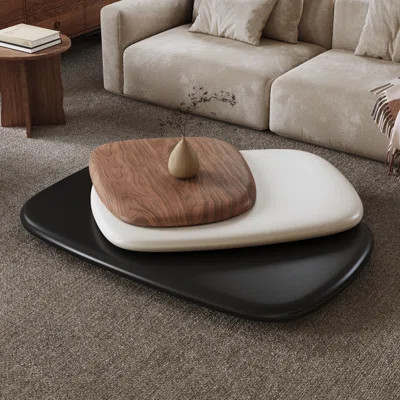Dusan Modern Rotatable Wood Coffee Table for Living Room, Minimalist Contemporary Style Living Room Center Table for Small Space | Wayfair North America
