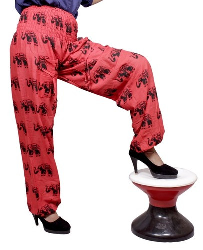 Cotton Elephant Genie Harem Pants Boho Gypsy CAN Trousers Red Free Size | eBay | eBay US