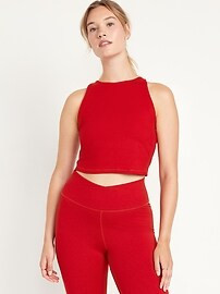 CloudComfy High-Neck Longline Sports Bra | Old Navy (US)