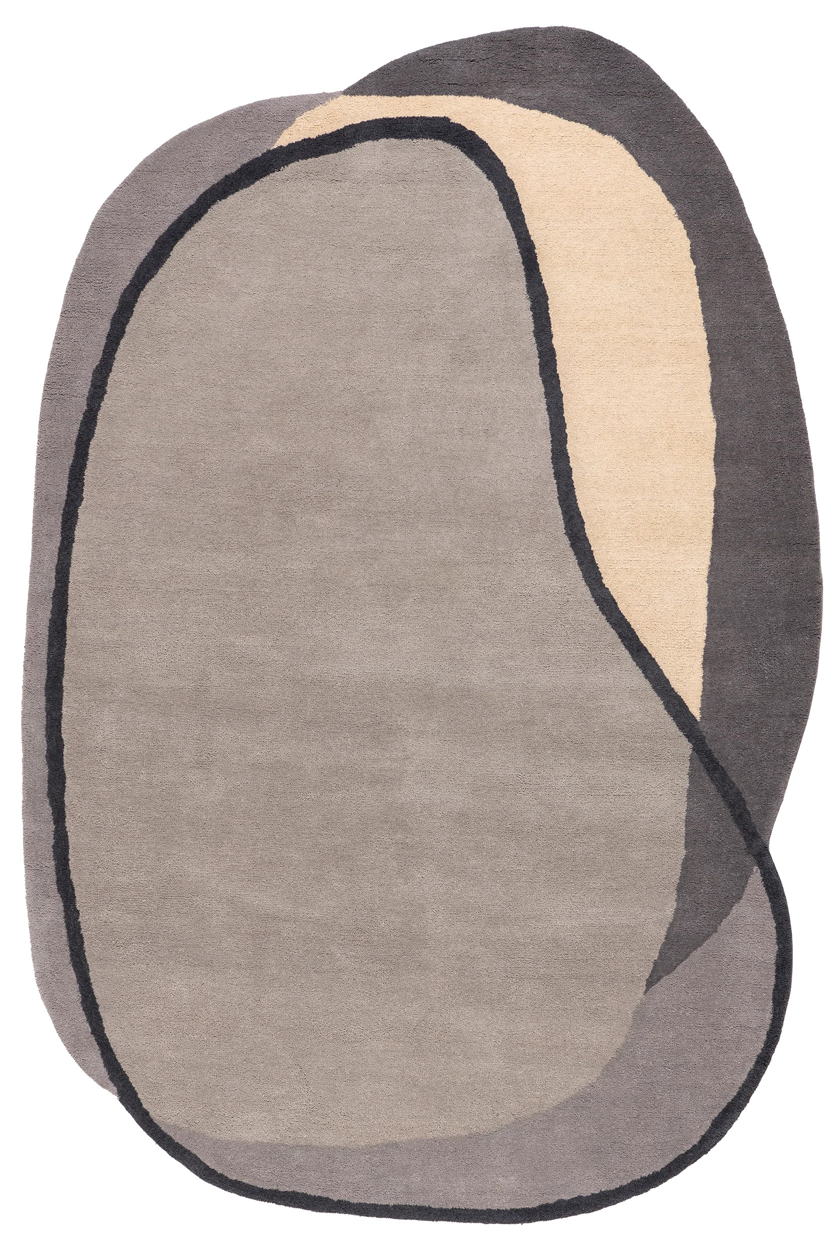 Greenwich Abstract Wool | Grey 6' x 9' rug | Rugs USA