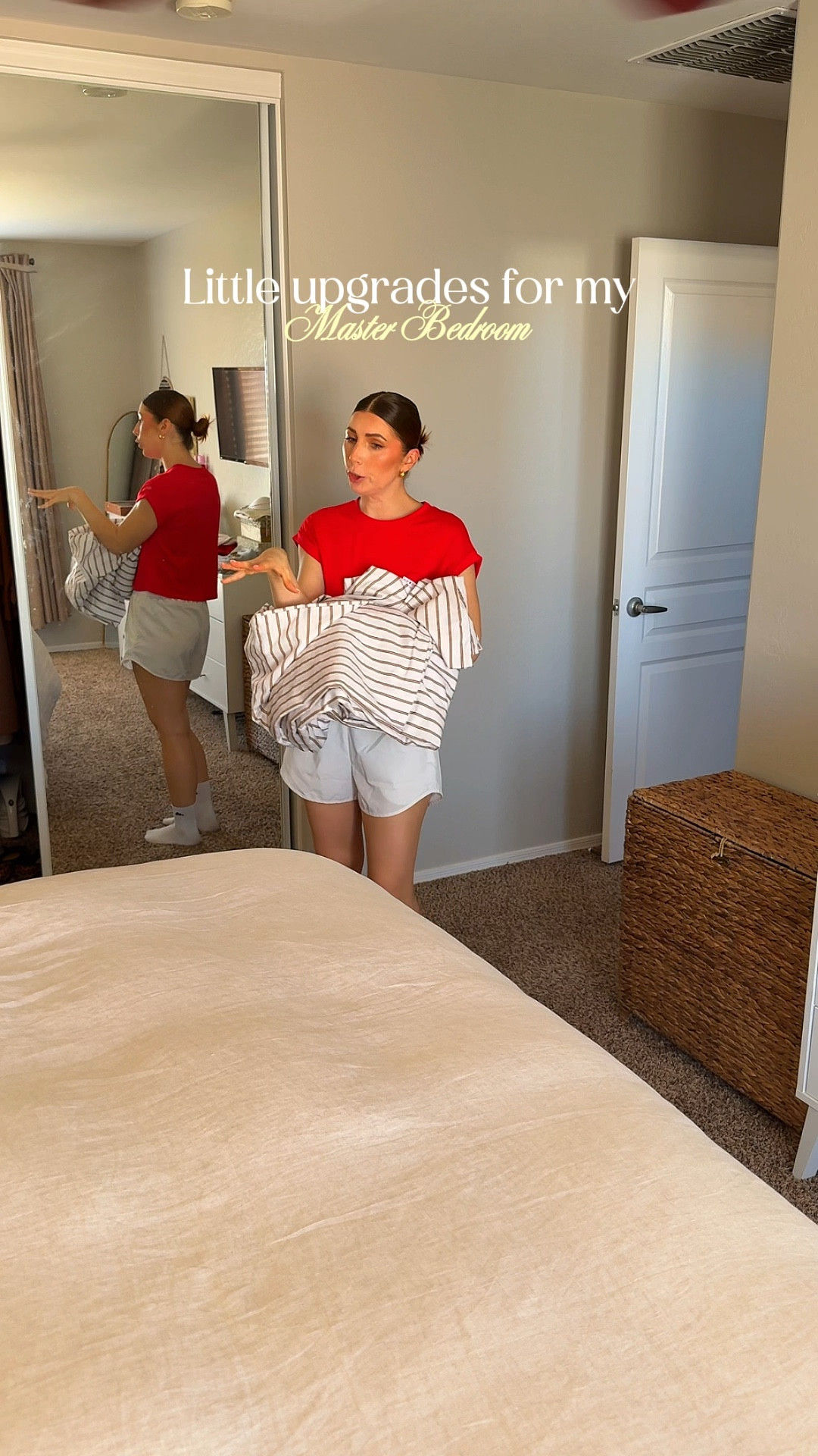 Classic Railroad Stripes-khaki, king size, cotton duvet cover and matching pillowcases 🦓🤎🧡

Bedbay Beige Striped Duvet Cover Set King Size, 100% Cotton Sateen Bedding, Soft & Breathable Neutral Bedding Set, Modern Farmhouse Style, 3 Pcs Striped Comforter Cover with Zipper & Corner Ties.

Fair warning, cotton does start off a little scratchy but over time and with each wash, it’ll get softer and softer I promise 👌🏻

The also have a $4 off coupon right now on Amazon! 

#LTKmomlife #LTKHome #LTKSaleAlert