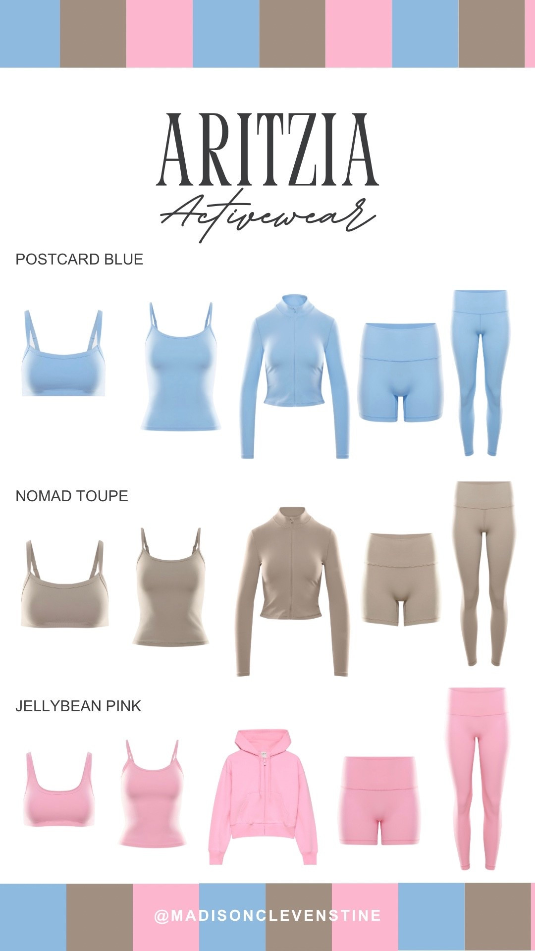 New colors of Aritzia activewear 🤍🩵💗 #aritzia 

#LTKActive #LTKfitnessgoals