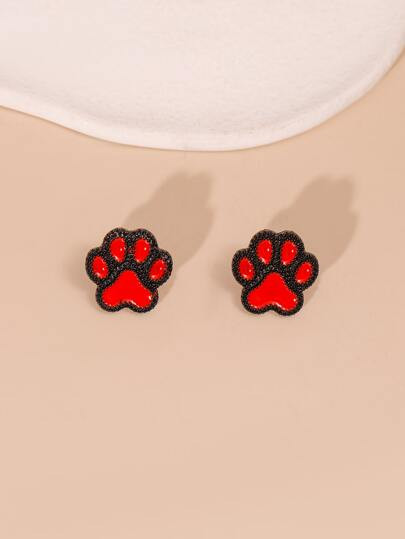 Paw Design Stud Earrings | SHEIN