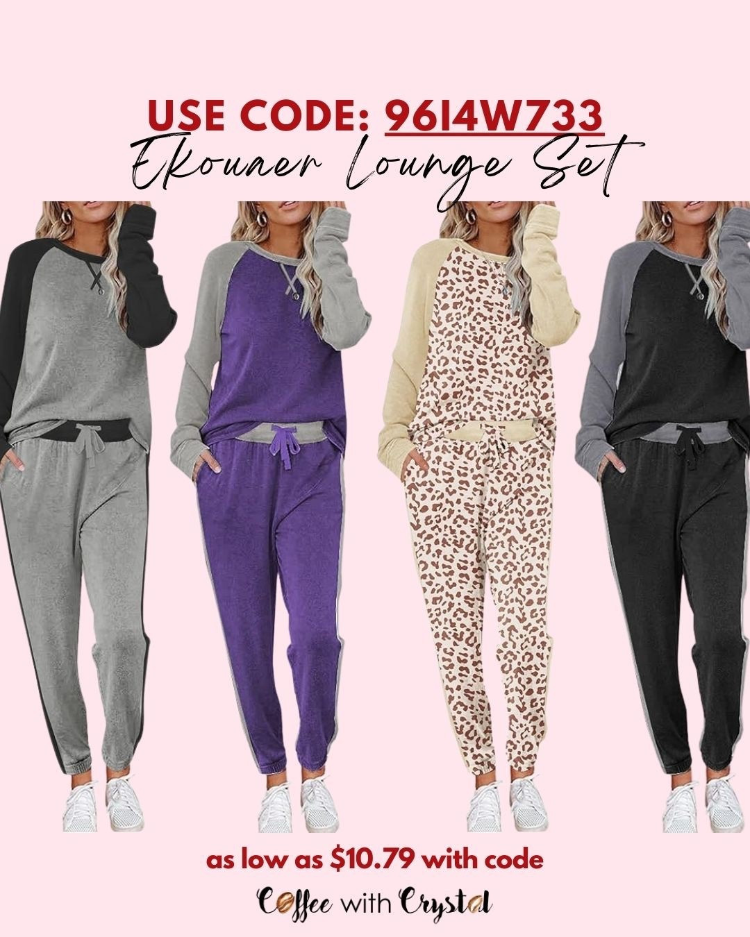If you love comfy-cute sets, this one is SUCH a steal 😍
Soft, stretchy, and perfect for lounging, errands, or school drop-off days.

✨ Multiple colors & prints available
💸 As low as $10.79 with code
🛒 Use code: 96I4W733

Linked here 👇 because this price won’t last.

#LTKFinds #LTKUnder20 #LTKStyle
#LoungewearLove #ComfyButCute
#AffordableFashion #MomStyle 
