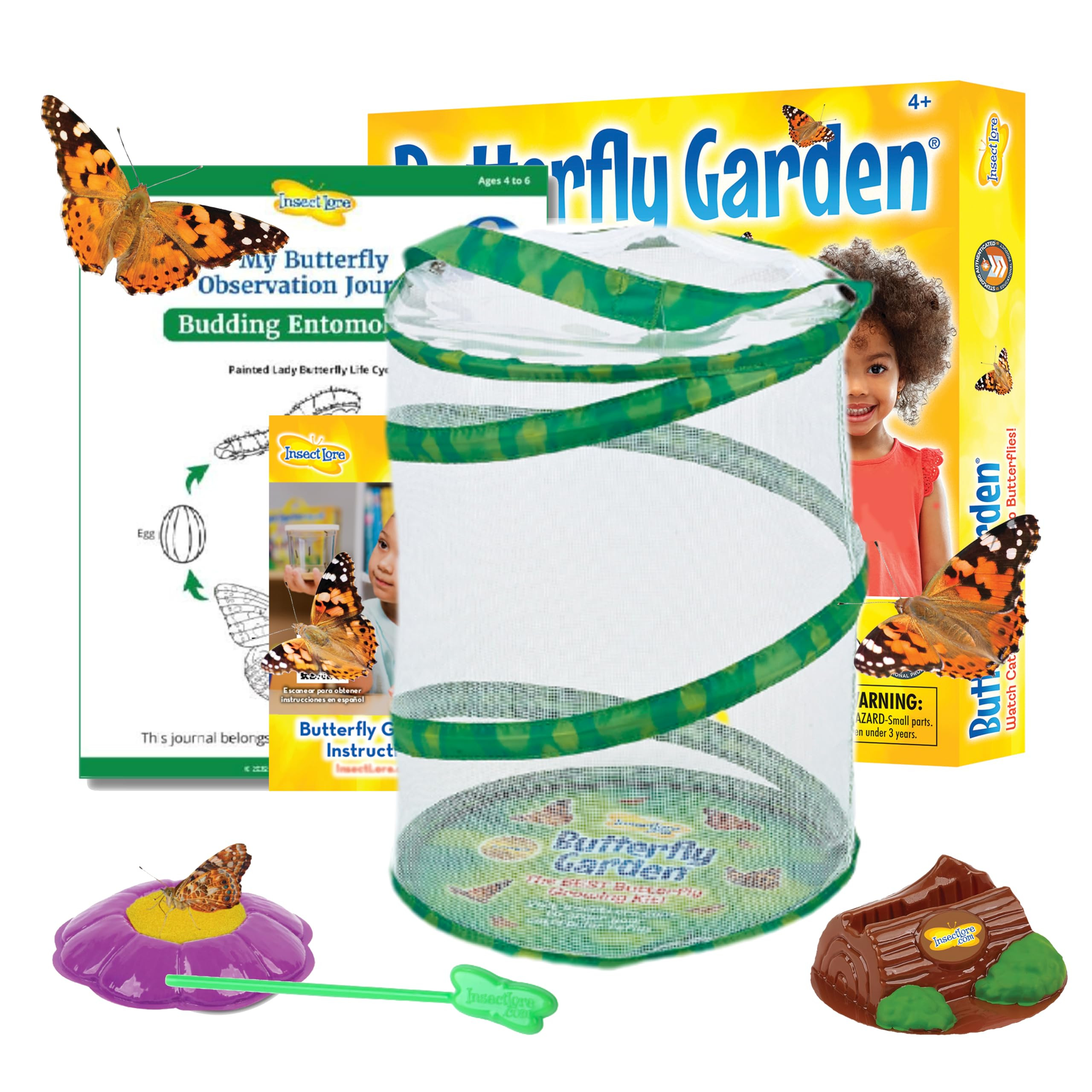 Insect Lore Butterfly Garden Kit, Painted Lady Butterfly Kit with Voucher for Live Caterpillars, ... | Amazon (US)