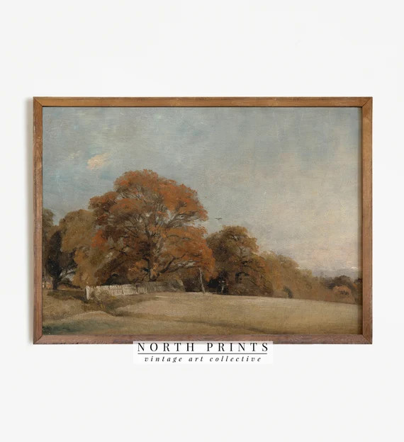 Autumn Landscape Painting  Vintage Art Prints  PRINTABLE Art - Etsy | Etsy (US)