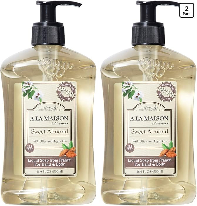 A LA MAISON Sweet Almond French Liquid Hand Soap - Natural Hand Wash Made with Essential Oils - B... | Amazon (US)